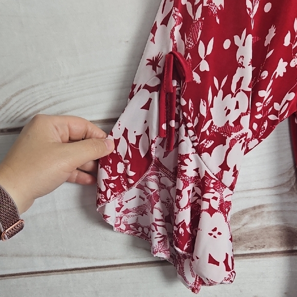 Seven Islands Red & White Polka Dot Off-Shoulder Sundress - Small - Picture 4 of 11